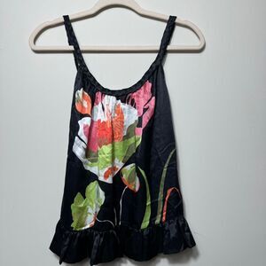 B2 Bebe Women's XS Black Floral Cami
